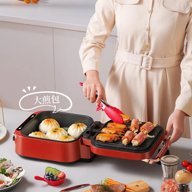 Multifunctional-Electric-Baking-Pan-Deepening-Electric-Chafing-Dish-Barbecue-Griddle-Household-Double-Side-Heating-Cooking-Pot