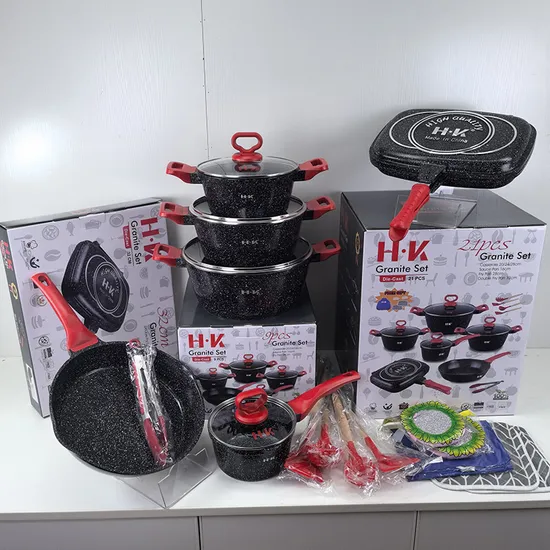 21PCS-Die-Cast-Aluminum-Square-Pot-Cookware-Set-with-Granite-Coating-Deep-Pan
